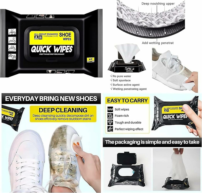 Shoe wipes front pack