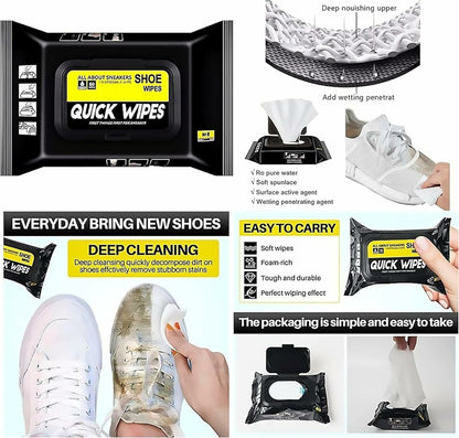 Shoe wipes front pack