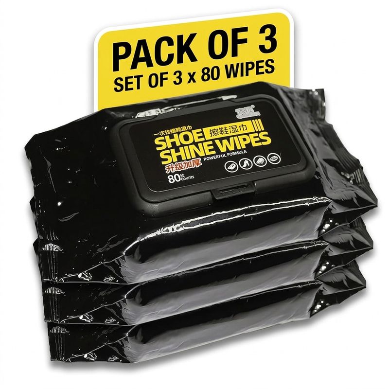 Shoe wipes 3-pack